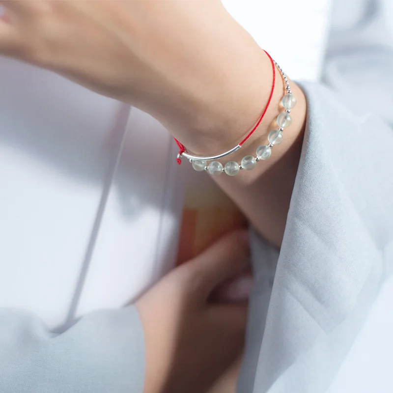 Trustdavis 100% Серебро 925 пробы Мода Красный Черный Регулируемый Браслет из веревки