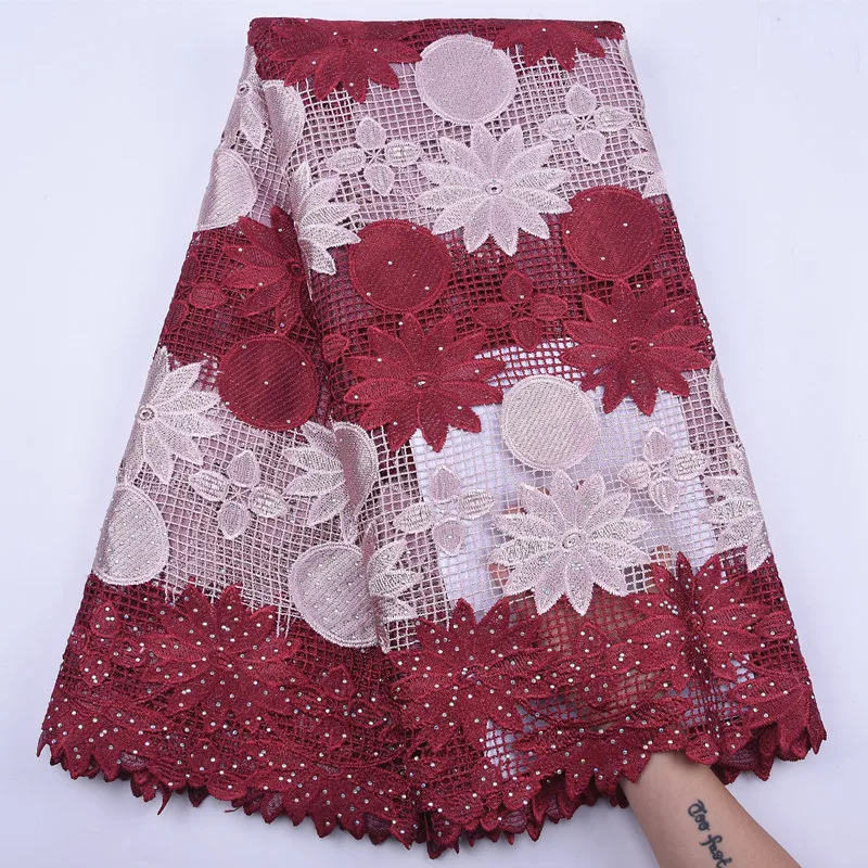 Желтая африканская Ткань кружево 2020 Высокое качество сетка гипюр кружевная