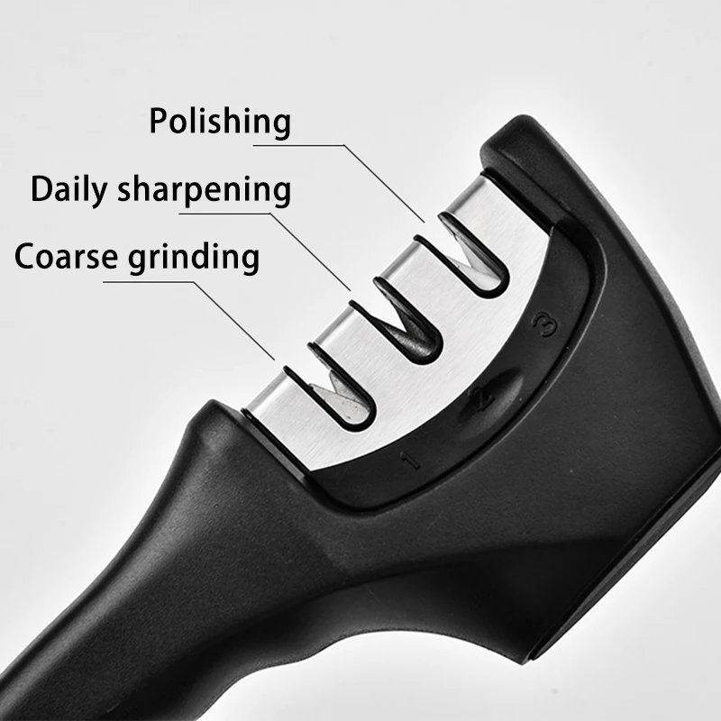 Knife Sharpener Removable 3 Stages Stainless Steel Professional High Quality Kitchen Sharpening Diamond Stone Grinder Tools | Дом и сад