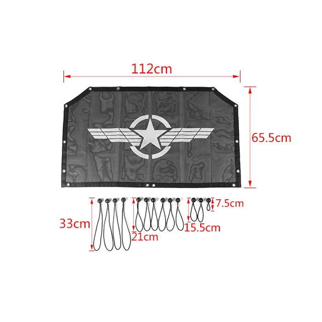 front wing MOPAI автомобильный Топ солнцезащитный козырек крышка для Jeep Wrangler 1997-2006 крыша анти УФ Солнцезащитный козырек защитная сетка для Jeep Wrangler TJ аксессуары - Название цвета: front wing