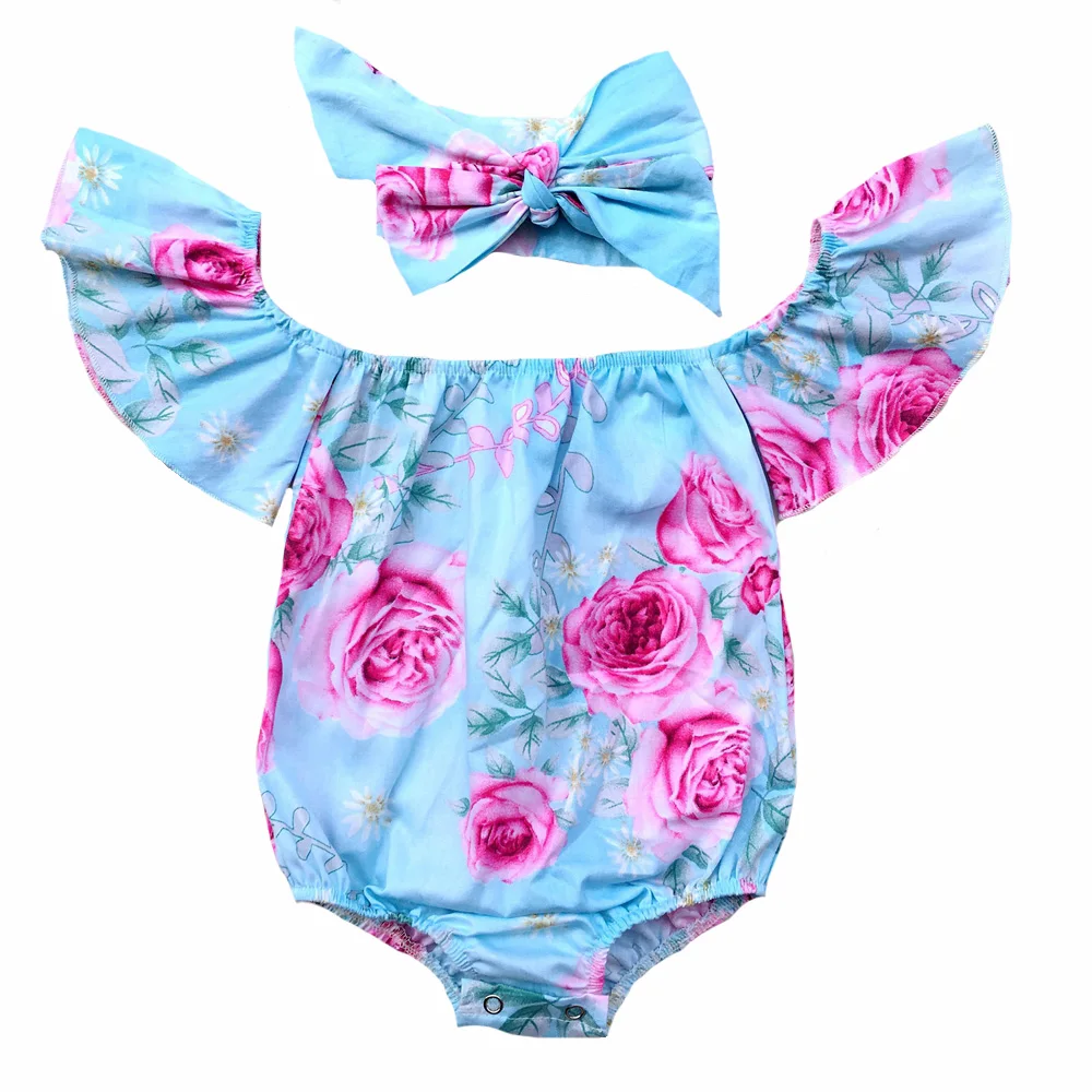 Комбинезон с открытыми плечами для маленьких девочек Одежда Детский комбинезон