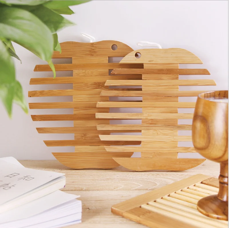 Стойка для подноса Съемный Деревянный Настольный коврик кухонный горшок с