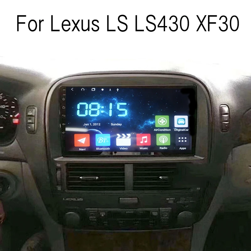 Автомобильный мультимедийный плеер Liislee для Lexus LS LS430 XF30 Toyota Celsior 2000 ~ 2006 с экраном