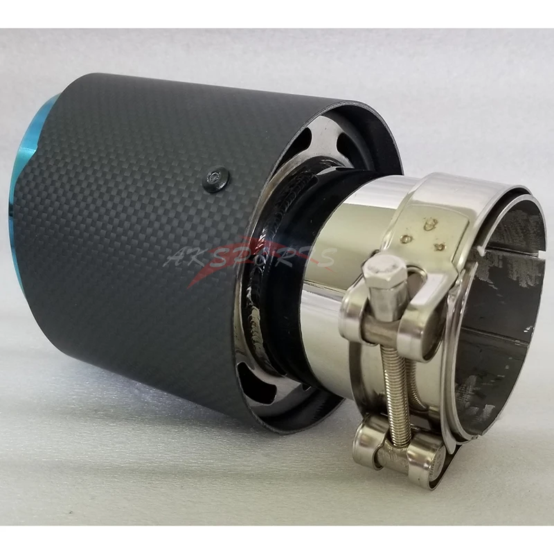 Выхлопные трубы для автомобиля глушитель из матового углеволокна Универсальный