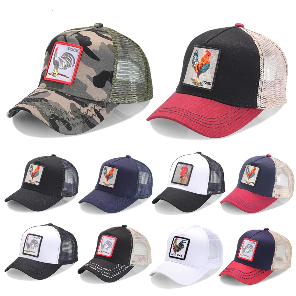 

Men's Summer Cap With Mesh Cock Embroidery Baseball Caps Unisex Snapback Hip Hop Hats for Women