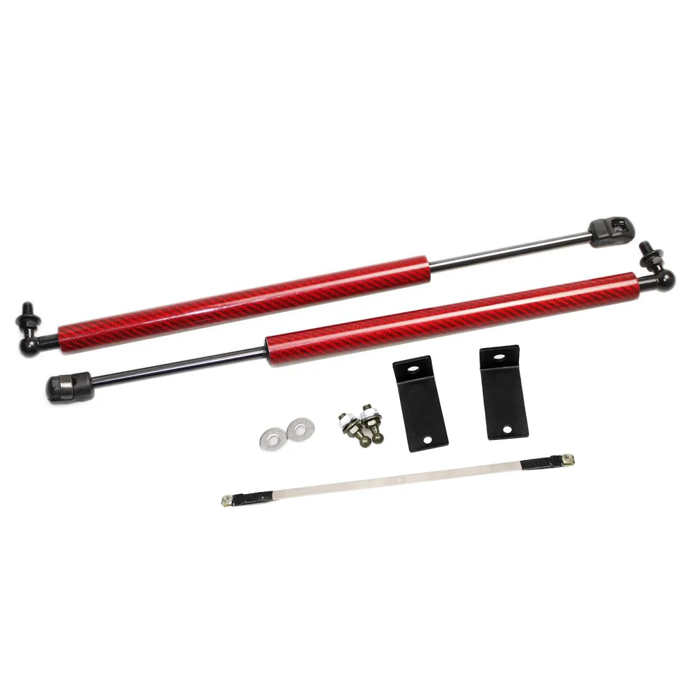 red carbon fiber Для HONDA CRV CR-V 2012- 2x авто капот из углеродного волокна модифицировать газовые стойки Лифт поддержка амортизатор - Цвет: red carbon fiber