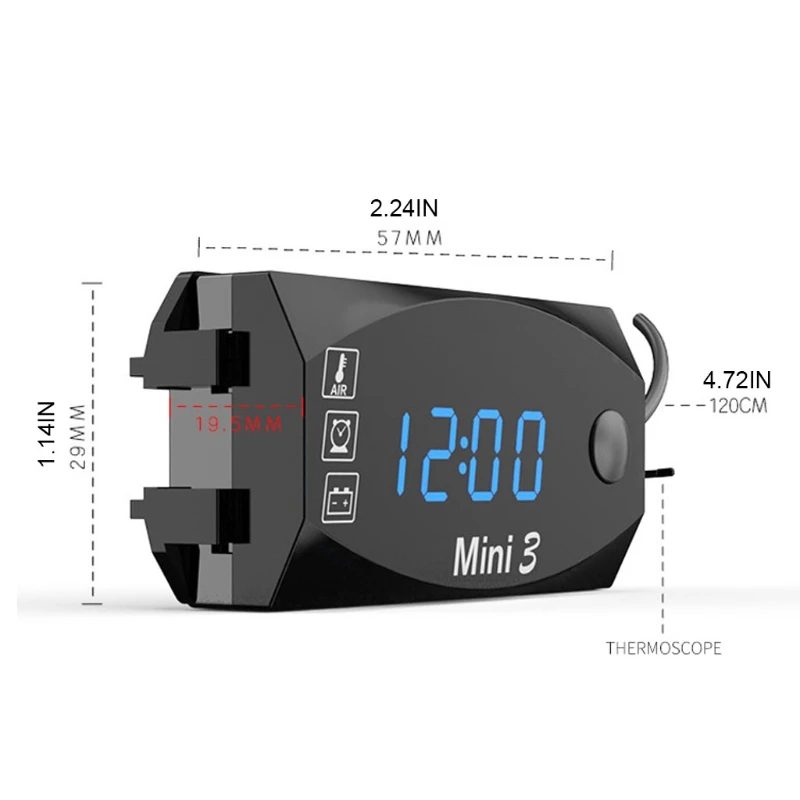 

Auto Electronic Clock LED Backlight Digital Display 1pcs Car Digital Clock & Temperature Display Electronic Clock Thermometer