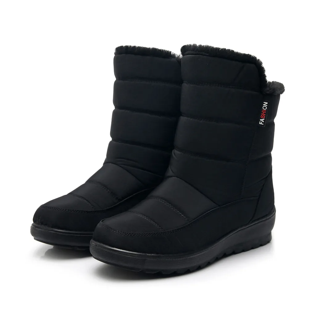 Women Boots Winter Shoes Platform Snow Woman Plush Warm Female High Plus Size Ladies Casual Waterproof 2019 | Обувь