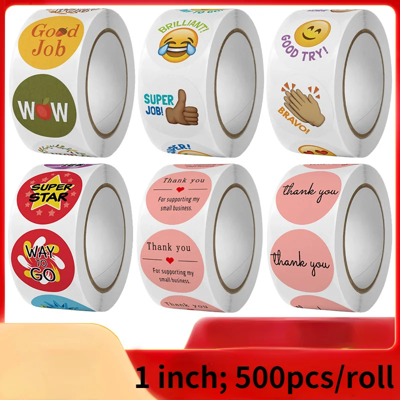

Roll Ups Pink Thank You Stickers Labels 500pcs Per Rolls