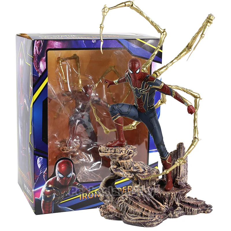 Железный студии Человек паук Статуэтка из ПВХ движущаяся фигурка Коллекционная