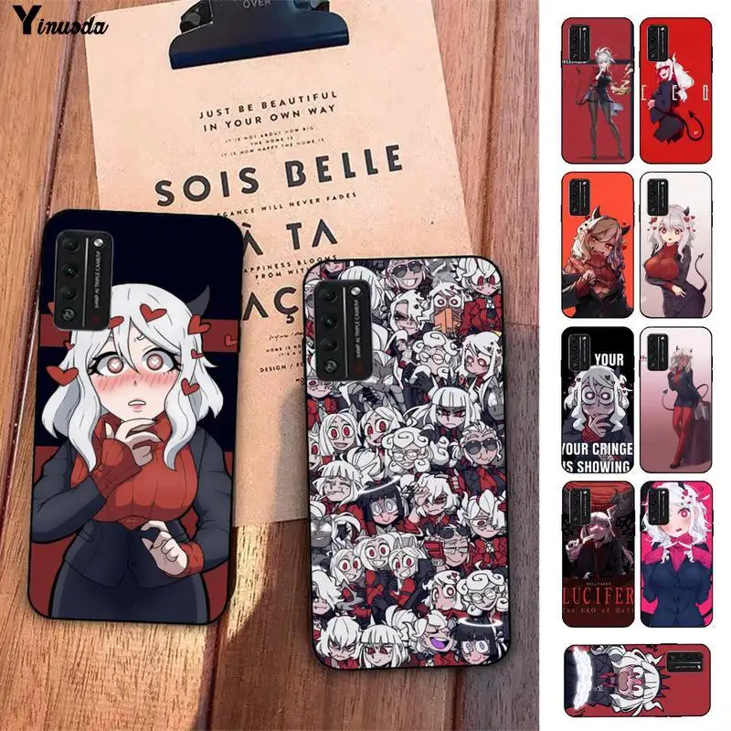 Чехол Yinuoda с милым мультяшным рисунком черный чехол для телефона корпус Huawei Honor 8x9