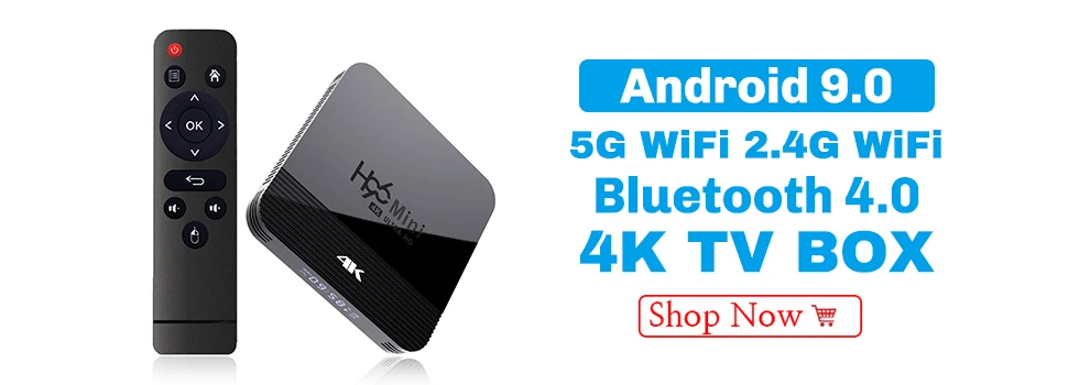 Новинка 5G WiFi Смарт ТВ приставка Bluetooth 4,0 H8 RK3228A Мини ТВ приставка Android 9,0 медиаплеер двойной Wifi 1080P