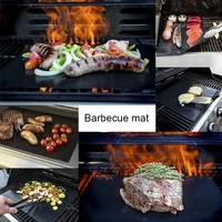 510pcs reusable non stick bbq grill mat 4033cm baking mat cooking outdoor picnic grilling sheet heat resistance easily cleaned