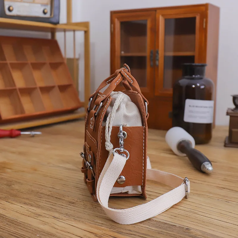 High Quality Handmade Handbag Shoulder Strap Leather Bag Bottoms Vintage PU Bag With Hardware Accessories DIY Messenger Bag Set