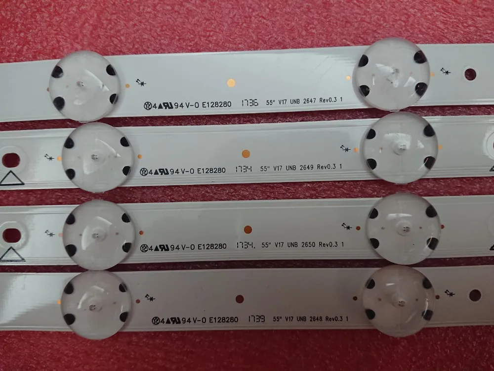 

New 12pcs/set LED backlight strip for 55inch TV 6916L 2647A 2648A 2649A 2650A 55 V17 UNB 2647 2648 2649 2650 REV0.3 1