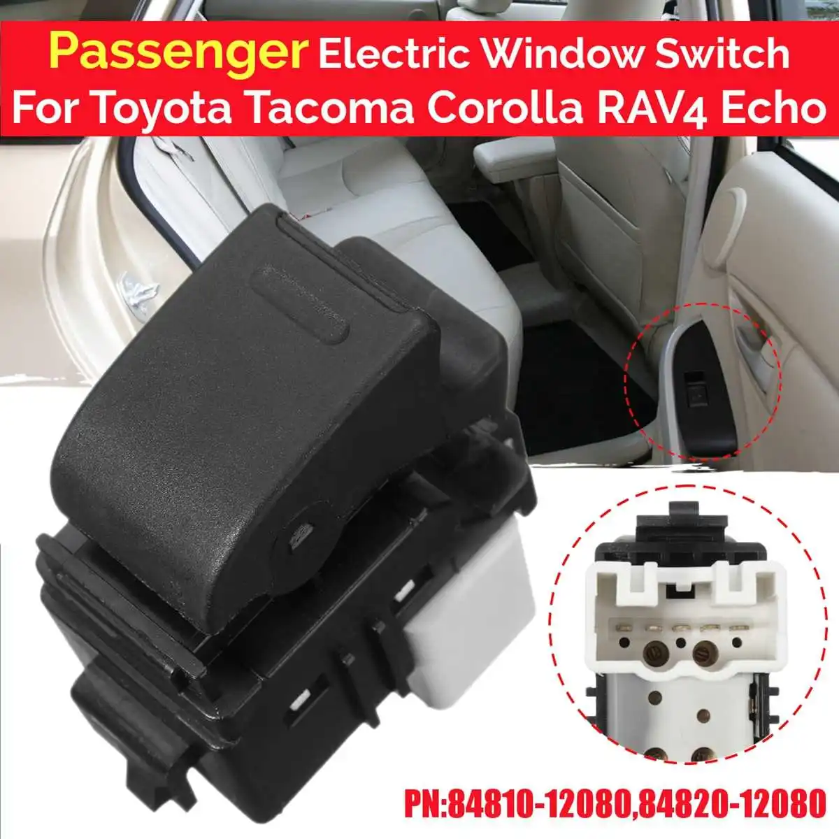 

84810-12080 New Window Control Switch Power Window Switch For Toyota YARIS VIOS COROLLA PRIUS CROWN RAV4 HILUX HIACE 8481012080
