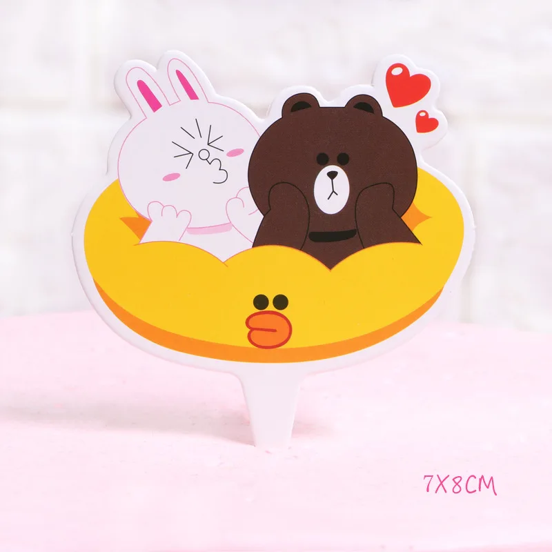 5 шт./Симпатичные животные/воздушные шары топпер для торта Радужные облака дня