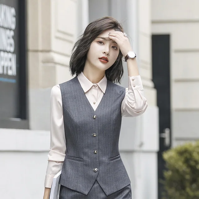 OL/Стиль Повседневная обувь 3 предмета костюм Женский блейзер + жилет штаны осень