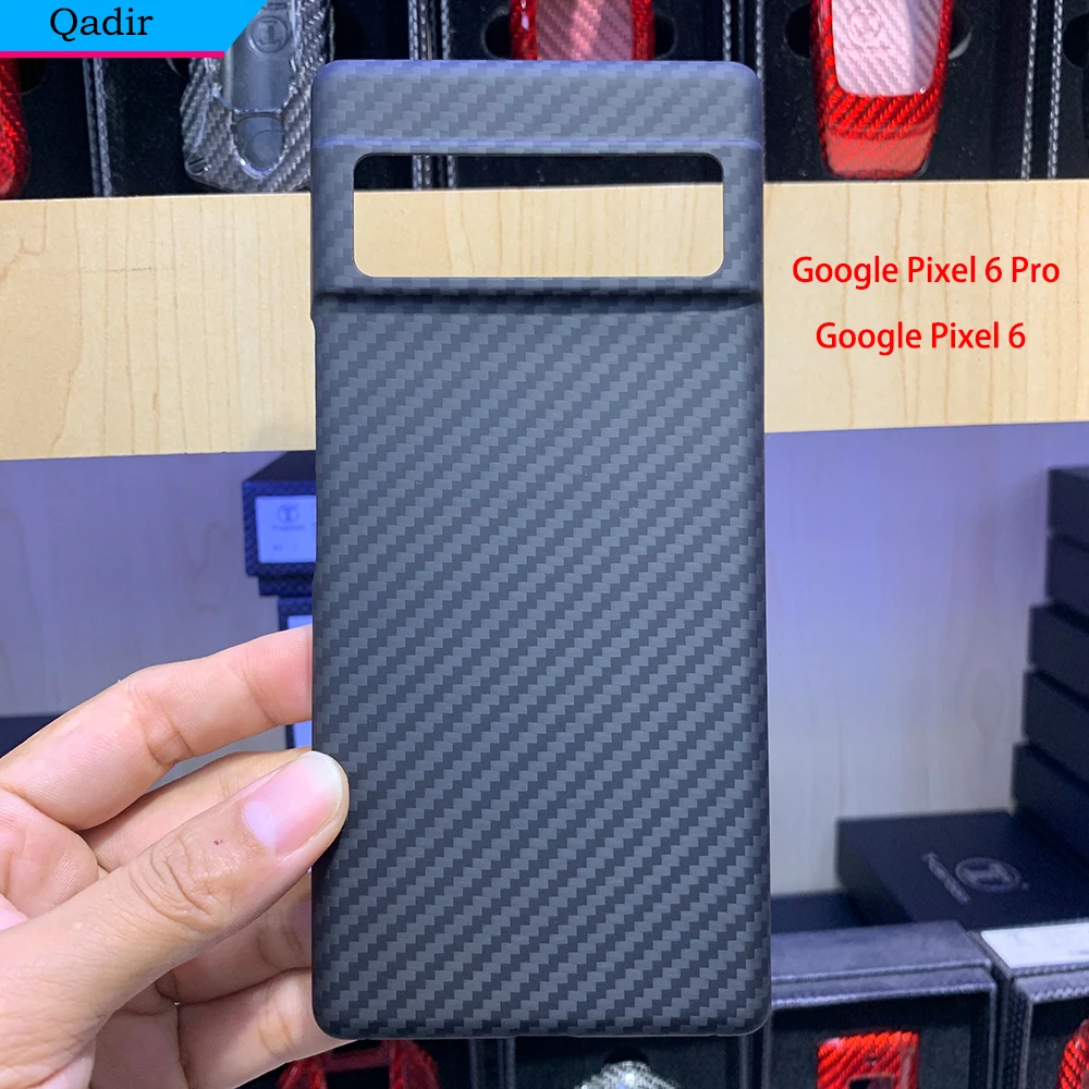 Best قادير حقا من ألياف الكربون جراب هاتف لجوجل بكسل 6 حافظة رقيقة جدا مضادة للسقوط الأراميد غطاء من الألياف لجوجل بيكسل 6 برو