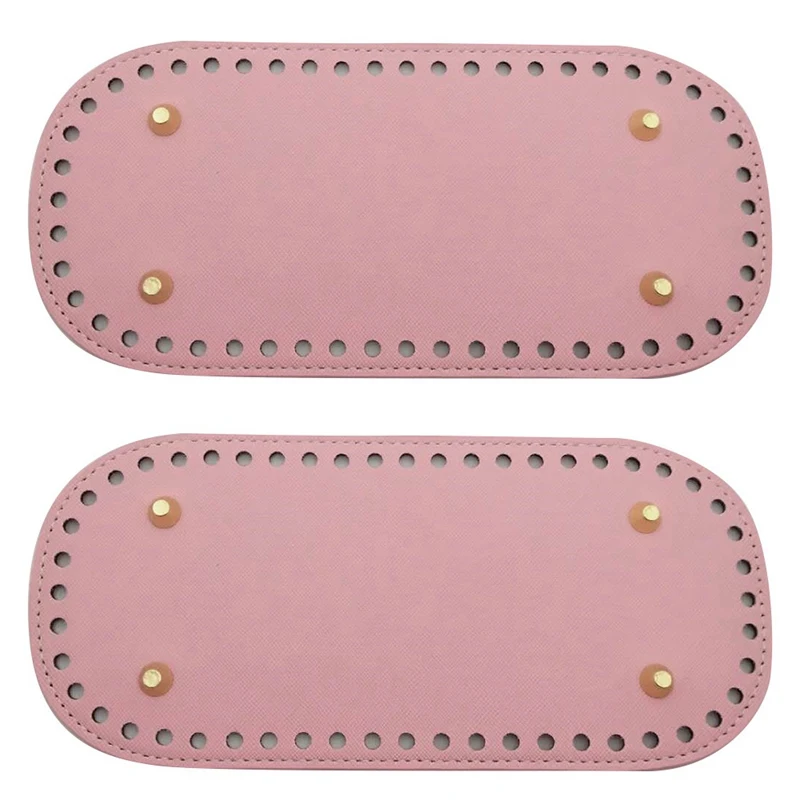 

Diy Hand-Woven Bag Accessories Pu Cross Pattern 22X10 cm Oval Bag Bottom