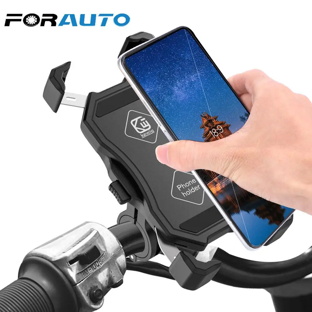 

LEEPEE Motorcycle Bicycle Universal Phone Holder Automatically Retractable for iPhone Samsung Handlebar Stand Mount Bracket