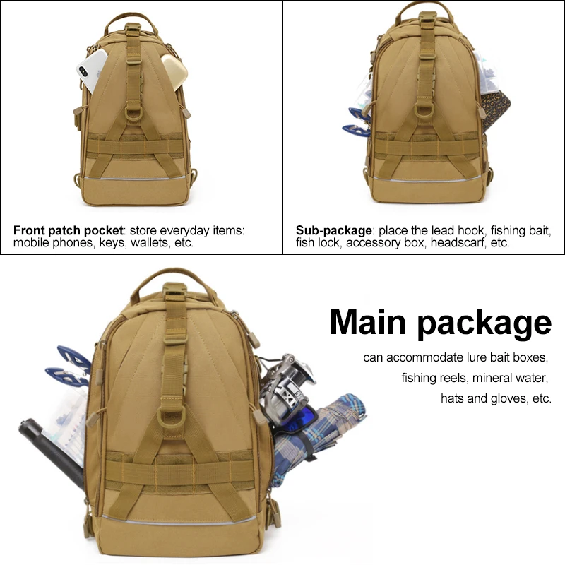 Многофункциональная сумка для рыболовных снастей нейлоновая уличная