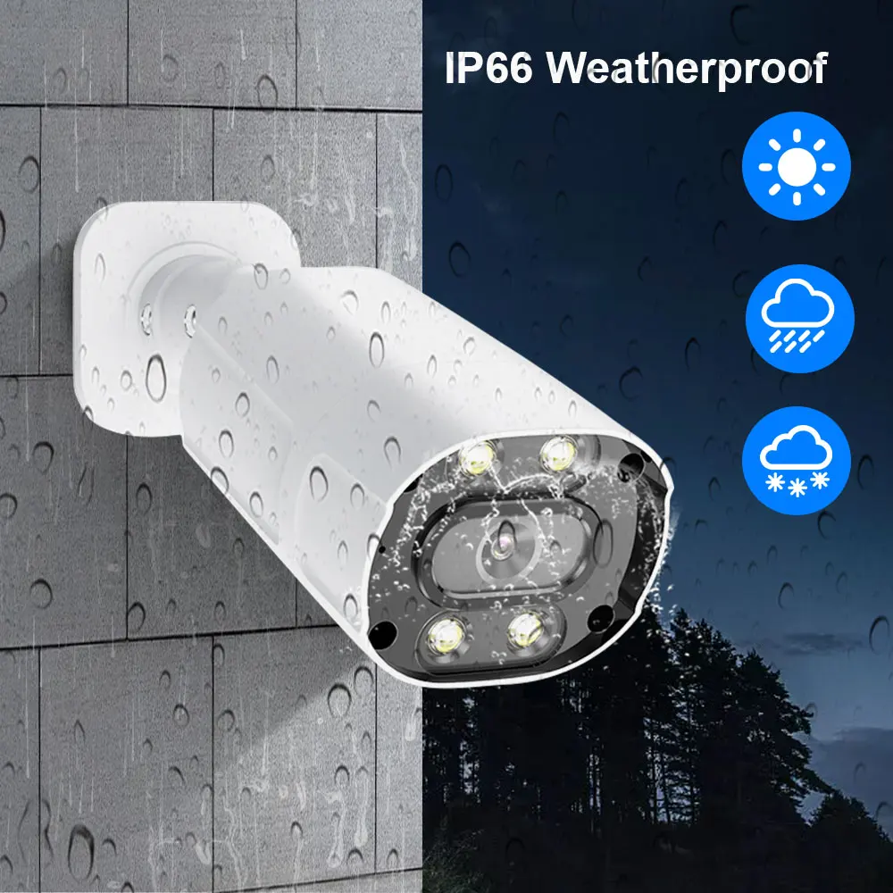 Совместимая камера видеонаблюдения 4K Color Vu IP 24/7 часов полноцветное ночное