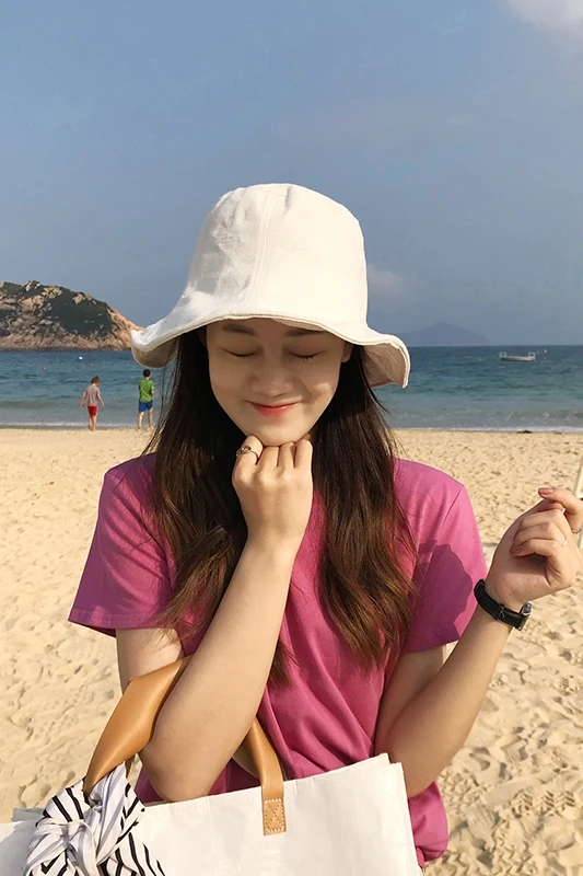 

2019 Summer New Korean Round Neck Short Sleeve Foundation Joker Solid Color A208