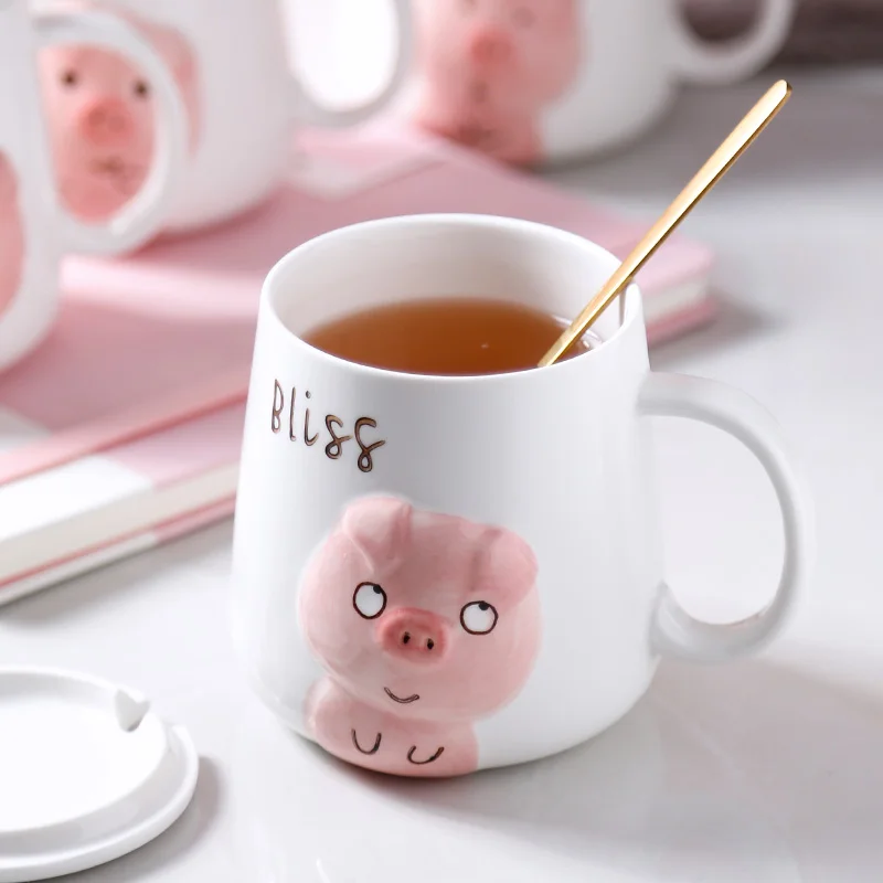 Розовая бутылка для воды с животными самоперемешивающаяся кружка милые кружки