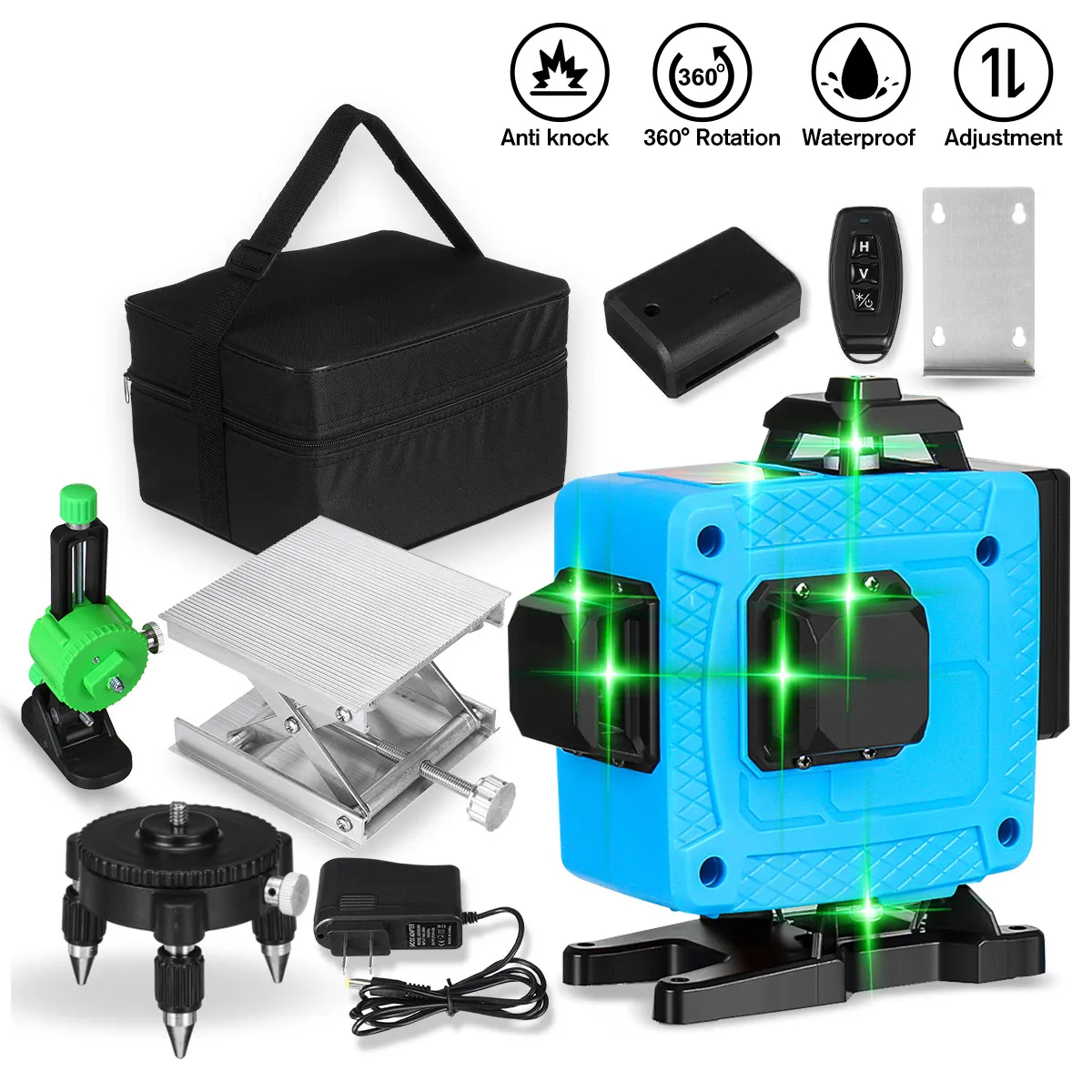 

16 Lines 4D Green Laser Level Self-Leveling 360 Degrees Horizontal And Vertical Cross Lines Green Laser Line