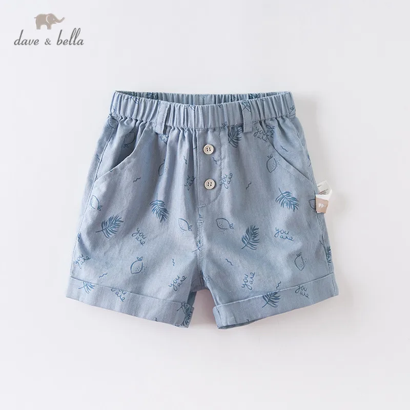DBX12864 dave bella summer baby boys fashion print pockets shorts children knee length kids pants infant toddler trousers | Детская
