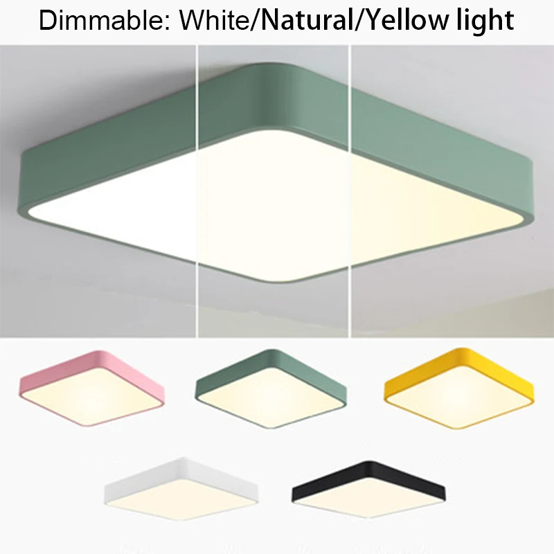 Потолочные светильники для гостиной квадратные приглушаемые лампы потолка