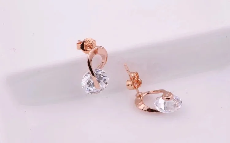 Серьги женские высококачественные 9-образные с кристаллами | Украшения и