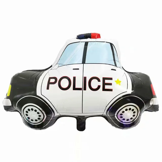 DIY мультфильм автомобиль шар Поезд Самолет Фольга полицейский Globos детские