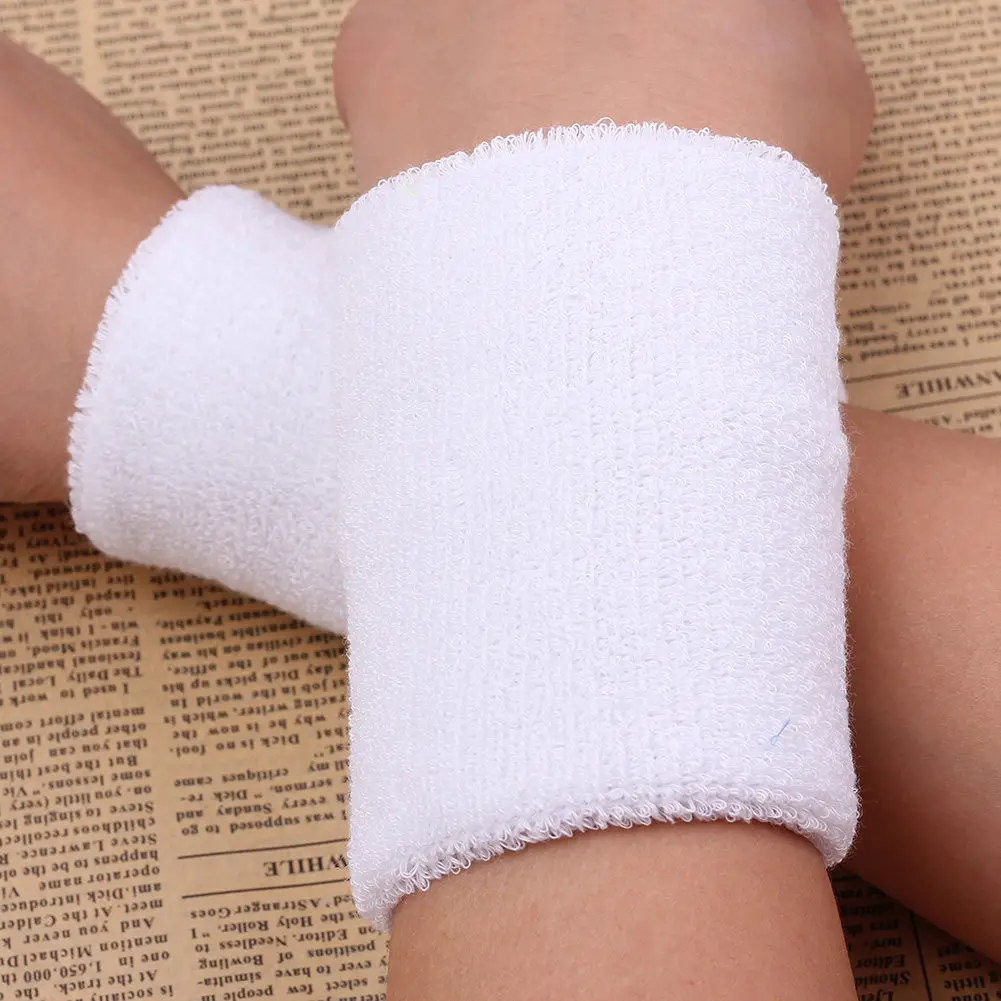 Черный хлопковый спортивный напульсник унисекс 1 пара защита для запястья