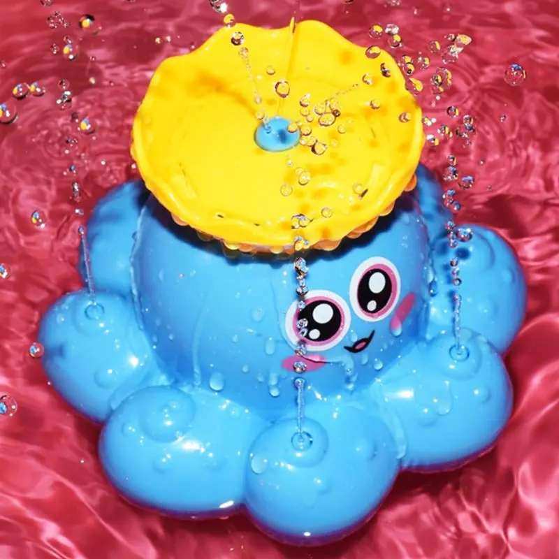 

P15C Bath Toy Spray Water Octopus Float Rotate Fountain Baby Bathtub Supplies Infant Kid Party Electronic Sprayer