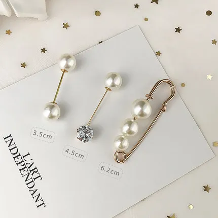 Шарф и свитер 3 8 шт. жемчужная брошь для кардигана эмалированная заколка золотые