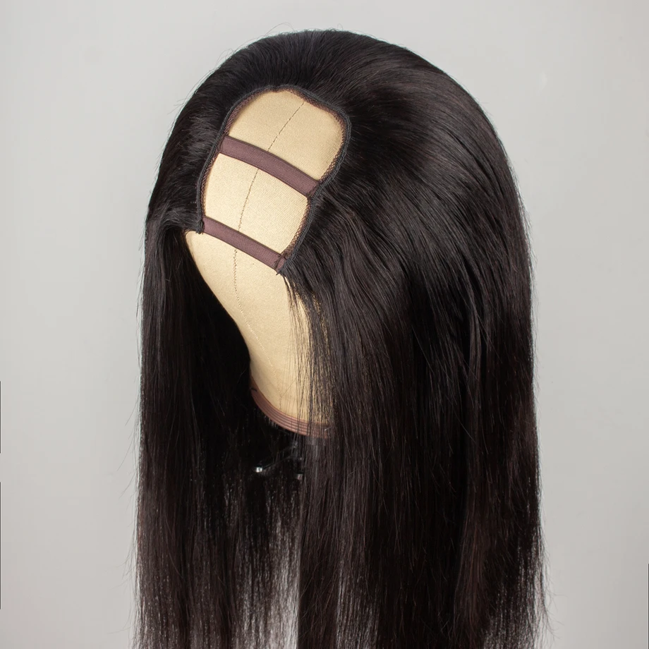 Dollface короткие парики из человеческих волос U часть прямые волосы для черных