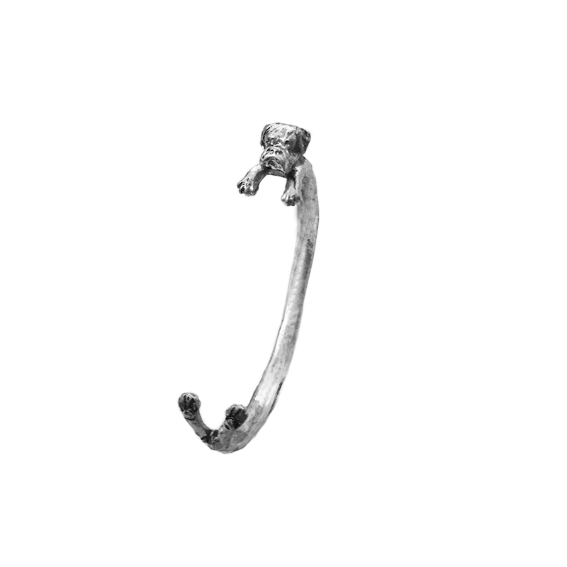 

Drop Shipping Animal Hippie Pug Adjustable Jewelry Charms Oxidized Antique Vintage Plain Bangle Bracelet for Women and Girls