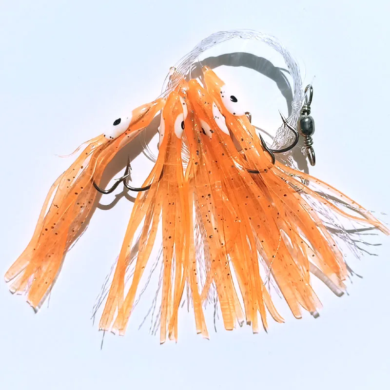 10 упаковок 14 # Sabiki Rig Octopus мягкая рыболовная приманка С рыболовным крючком