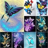 new 5d diy diamond painting butterfly diamond embroidery animal cross stitch full square round drill crafts art gift home decor