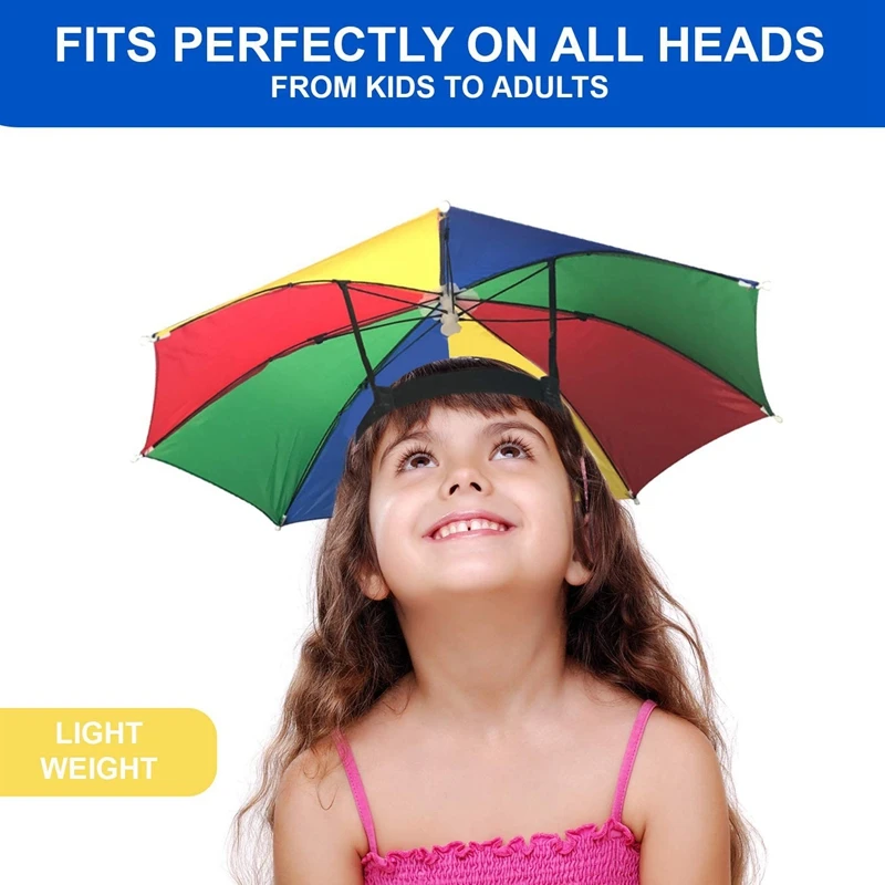 4 шт. Радужный зонтик шляпа от солнца регулируемая Женская для взрослых детей