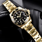 Часы мужские из нержавеющей стали, с автоподзаводом и сапфировым стеклом