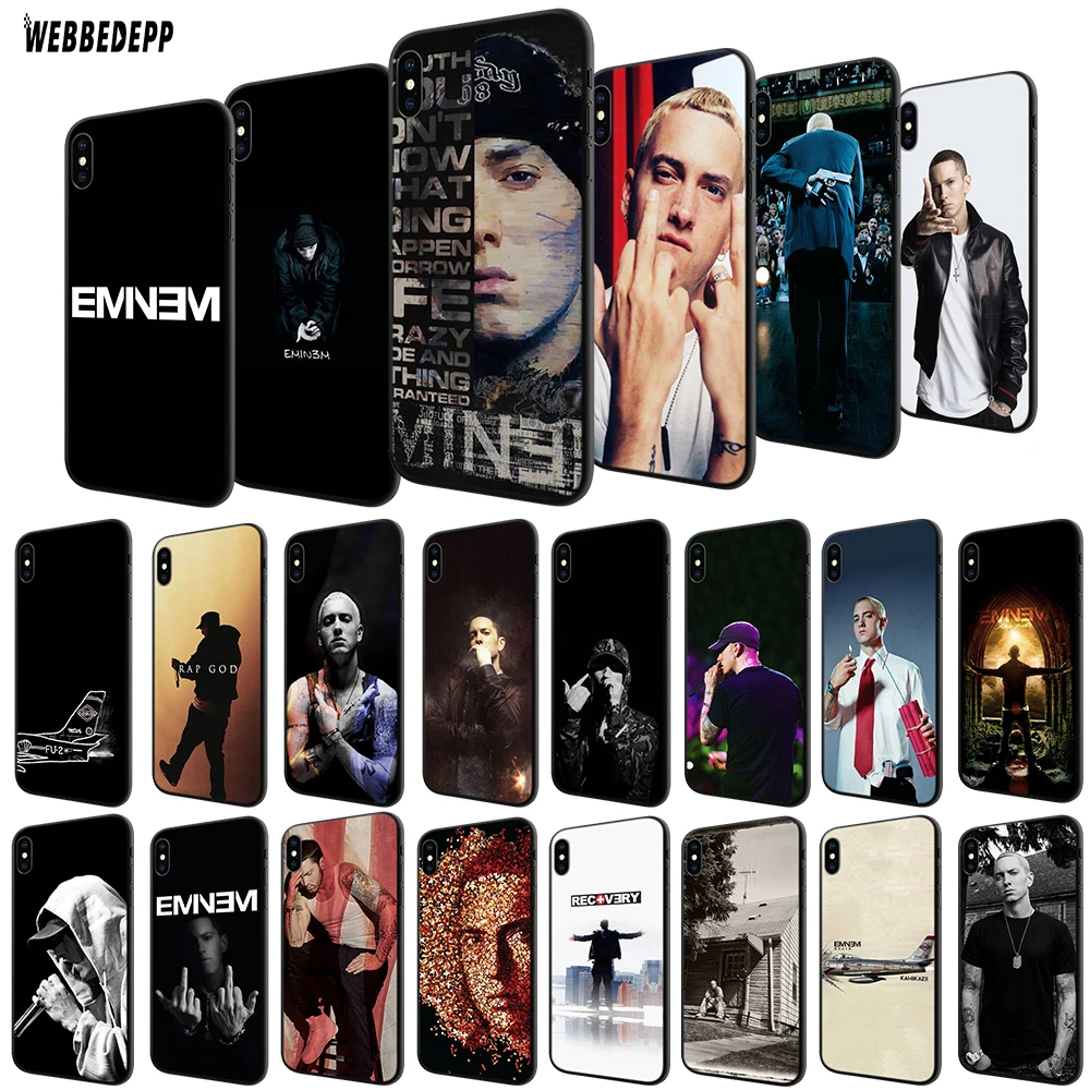 Чехол из ТПУ для телефона Q12 Eminem мягкий силиконовый чехол Apple iPhone 6 6S 7 8 Plus 5 2 X XS MAX