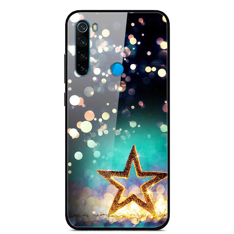 51 Для Xiaomi Redmi Note 8 T чехол из закаленного стекла жесткий чехол для телефона для Xiaomi Redmi Note 8 T Задняя крышка Redmi Note8T 8 T мягкий бампер - Color: 51