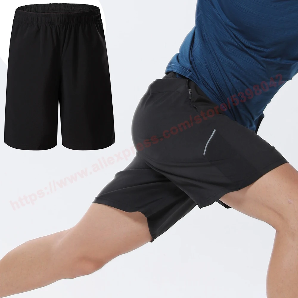 Running Shorts Men Sports Jogging Zipper Pockets Shorts Men's Basketball Fitness Training Quick Dry Short Pant