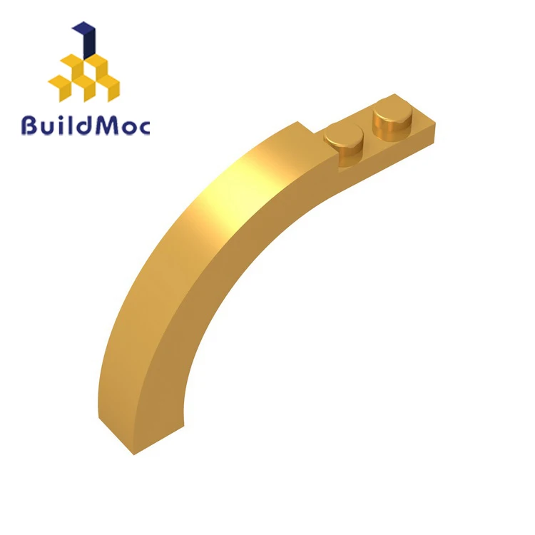 BuildMOC 15967 Арка из кирпича 1x6x3 1/3 изогнутый верх для строительных блоков детали