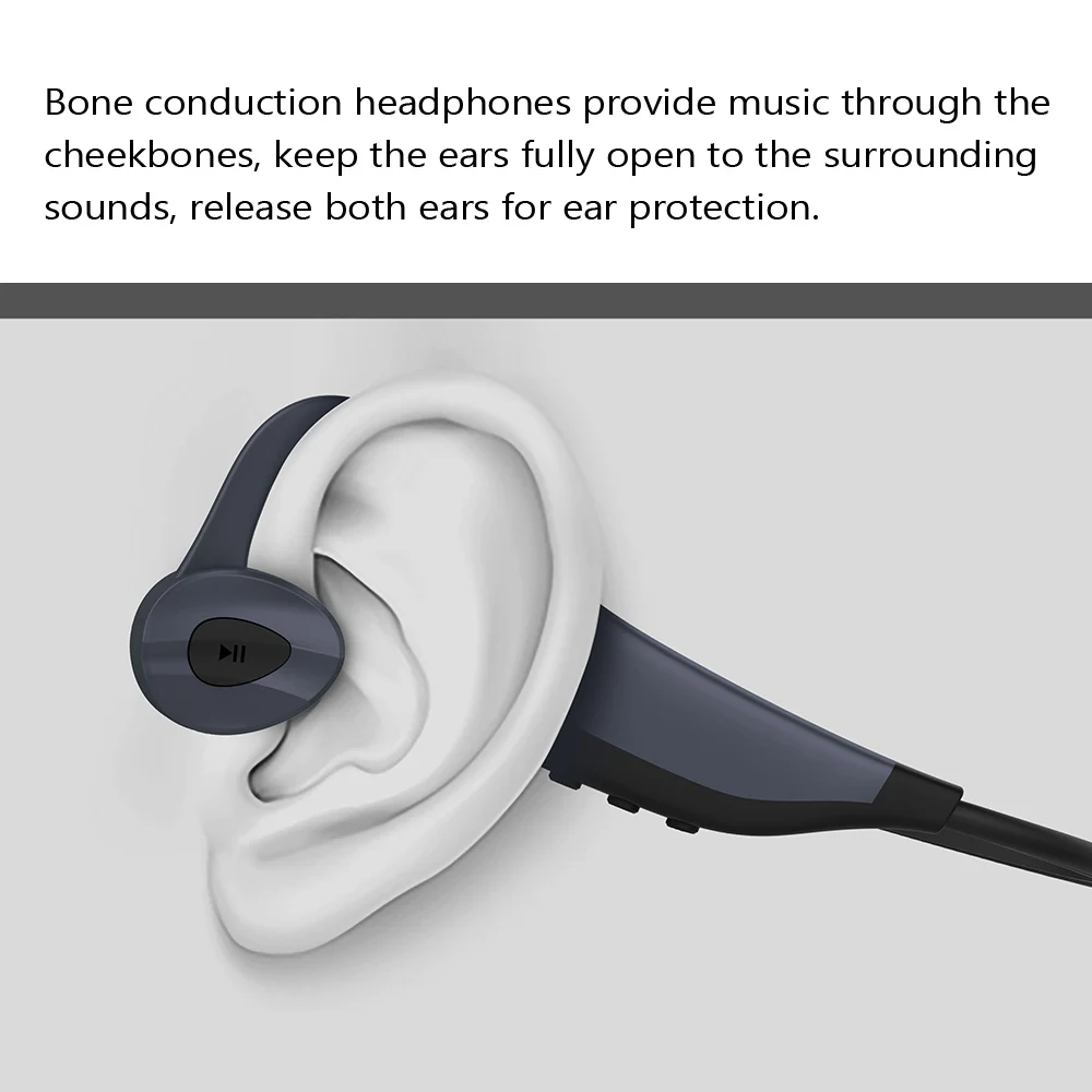 Наушники K7 с костной проводимостью регулируемые без давления Bluetooth 5 0 гарнитура