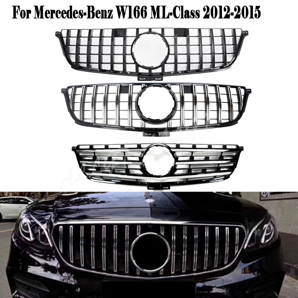 Передняя Центральная решетка бампер Гриль для Mercedes Benz ML Class W166 ML350/450/500 2012 2013 2014