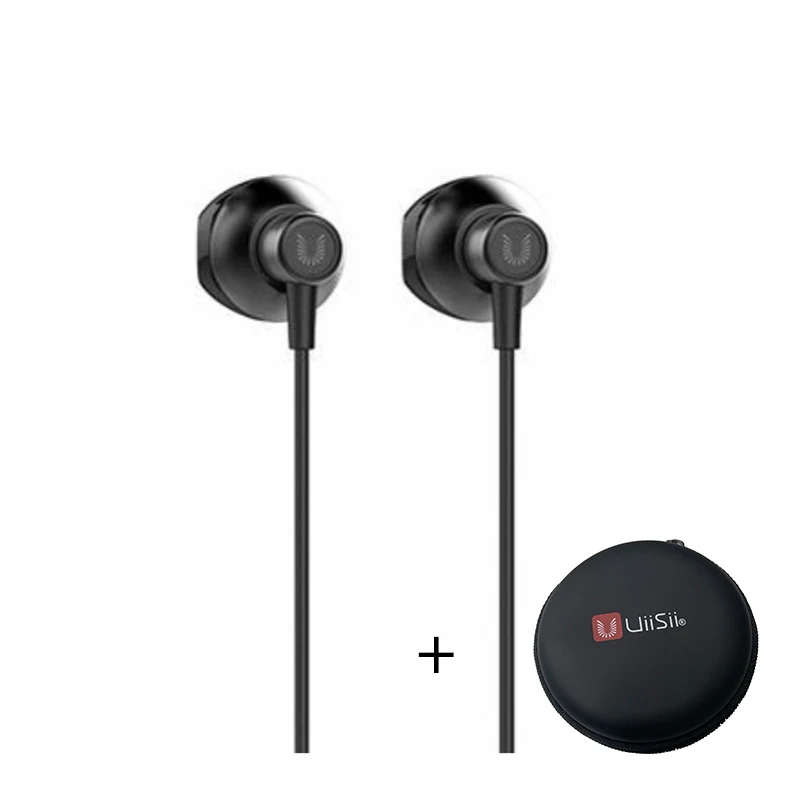 HM12 Black and Box UiiSii HM12 наушники-вкладыши шумоподавления поясная линия L металлический штекер стерео сабвуфер музыкальная игра высокого качества с микрофоном для мобильного телефона Xiaomi Huawei ios - Цвет: HM12 Black and Box